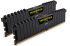 Corsair 8GB Kit (2 x 4GB) PC4-19200 (2400MHz) DDR4 DRAM Memory Kit - 16-16-16-39 - Vengeance LPX Series - Black 2400MHz, 8GB Kit 2 x 4GB, 16-16-16-39, Unbuffered DIMM, Intel XMP 2.0, 1.2V
